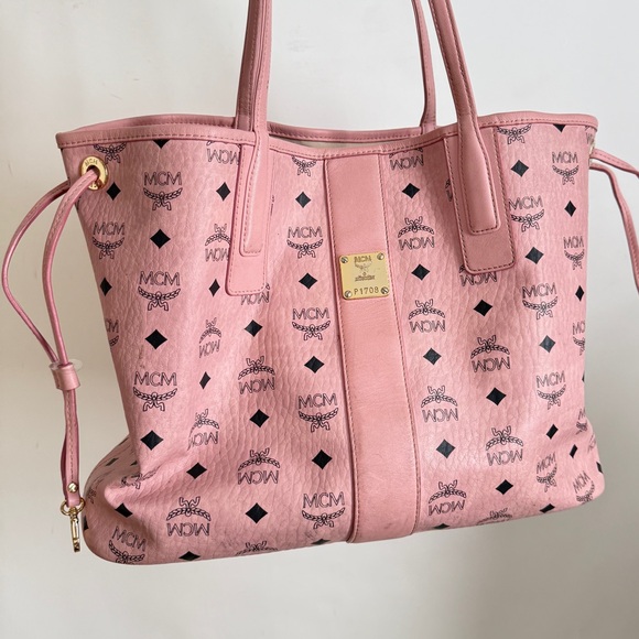 Authentic MCM Liz Shopper Tote Pink AS IS - Picture 3 of 6